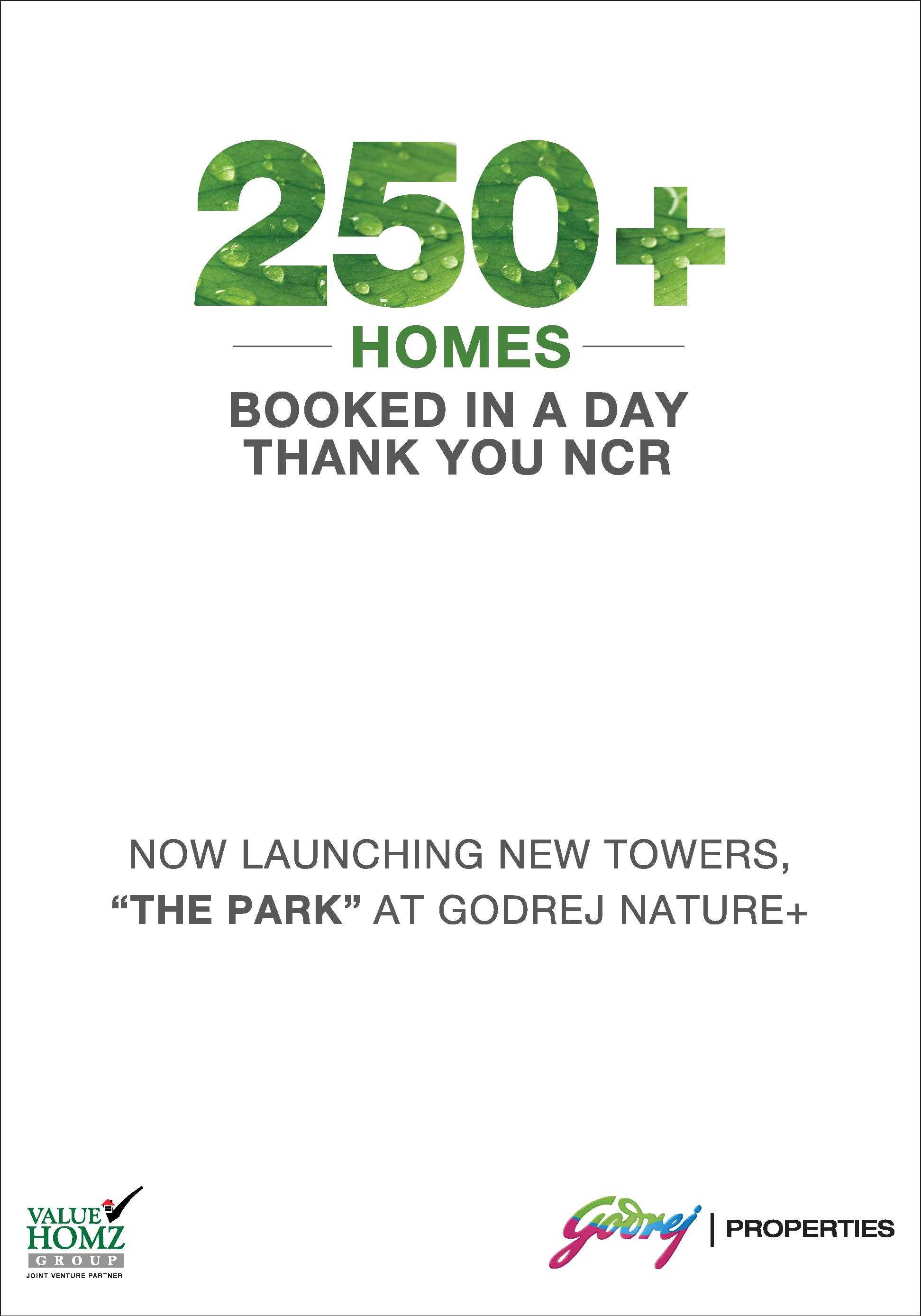 Launching new towers The Park at Godrej Nature Plus in Sohna